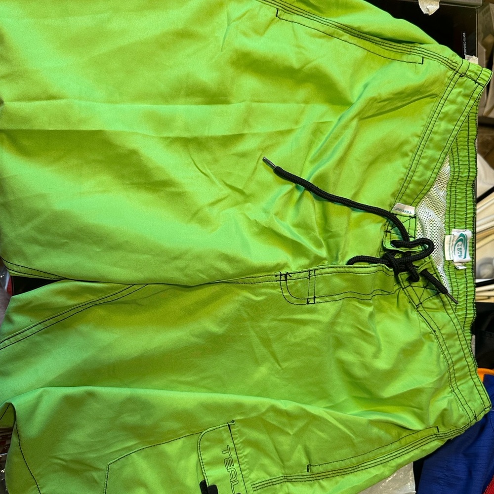 Teal Cove  Men's Size L Green Polo Club Board Swim Surf Shorts